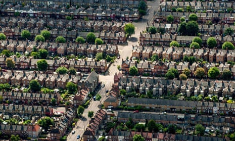 An aerial view of houses in Muswell Hill, north London