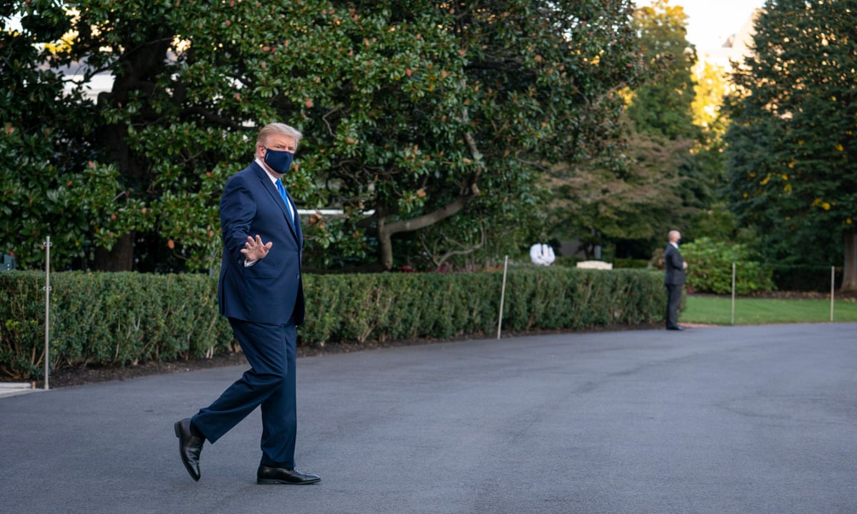 Trump Begins First Full Day At Hospital After Covid Diagnosis Us News The Guardian