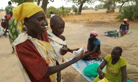 A mother in South Sudan’s Unity State, whose child is suffering from severe malnutrition
