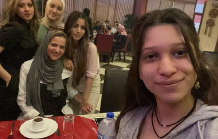 Dania Alafranji with her mother and sisters