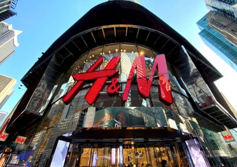 The H&amp;M clothing store is seen in Times Square in Manhattan, New York.