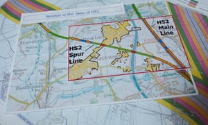 Maps showing the main line and the junction of the Sheffield spur at Blackwell, Derbyshire.