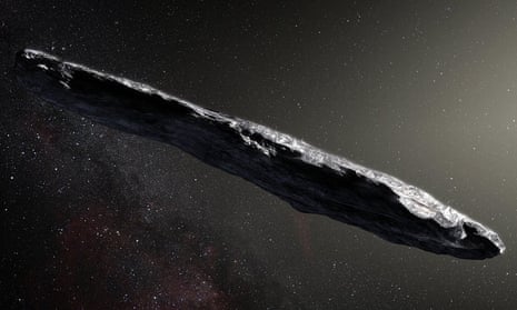 An artist’s impression of the ‘Oumuamua asteroid