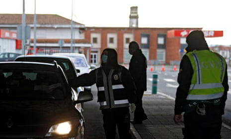 Portuguese police officers started checking cars at the border between Portugal and Spain last month.