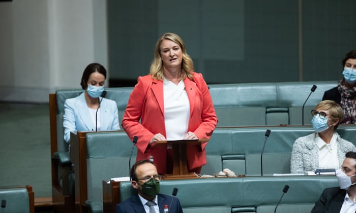 Independent member for North Sydney Kylea Tink during her maiden speech in the House of Representatives on 27 July.