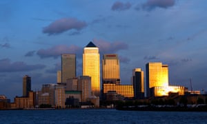 Visions of London wealth … Canary wharf financial district.
