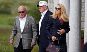 Donald Trump with media mogul Rupert Murdoch in July 2016.