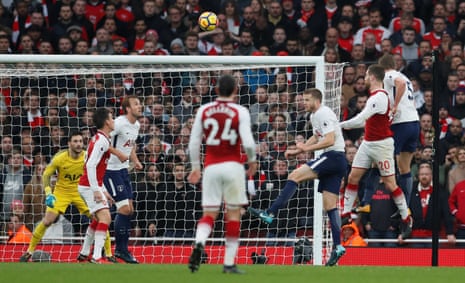 Mustafi connects with the free-kick to score the opener.