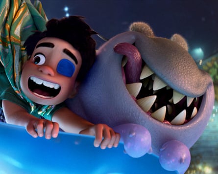 Elio (voice of Yonas Kibreab) and Glordon (voice of Remy Edgerly) in Elio.