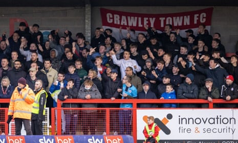 Crawley fans at the People's Pension Stadium.