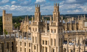 All Souls College and the many spires of Oxford University