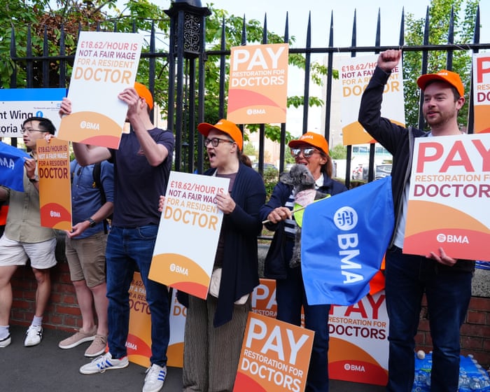 Resident doctors begin five days of strikes in England over pay – UK politics live