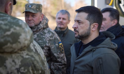 Tensions between Volodymyr Zelenskiy and Gen Valerii Zaluzhnyi (second left) have been reported.