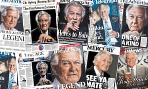 Australian papers pay tribute to Bob Hawke.