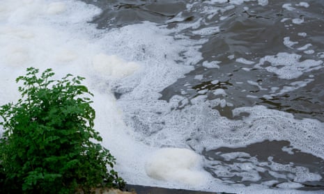 Polluted water on the River Thames at Maidenhead