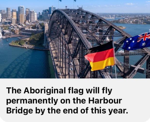 TheDailyAus youth website mixes up its flags, with a mock-up of the German flag.
