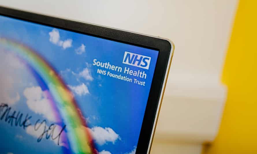 View of NHS laptop