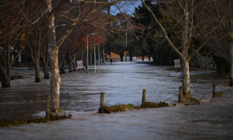 Floodwaters in Traralgon, Victoria