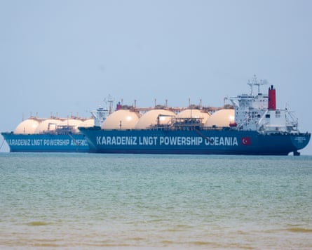 LNG tankers in the strait of Malacca