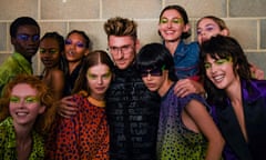 Henry Holland with models backstage ahead of the House of Holland show during London fashion week in September last year.