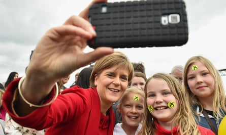 Nicola Sturgeon selfie with children