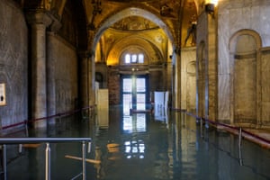 The flooded crypt of St Mark’s Basilica
