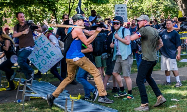 White supremacist groups clashed with counter-protesters at the Unite the Right in Charlottesville, Virginia, August 2017.