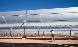 The 12 metre-high parabolic mirrors