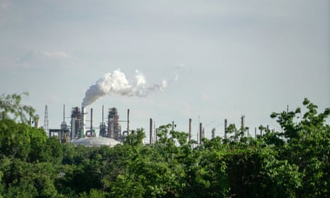 The Exxon refinery in Baton Rouge. ‘People ought to come first, not Exxon and Georgia-Pacific,’ said Russel L Honoré.