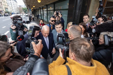Alan Jones arrives at Downing Centre local court
