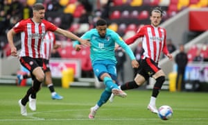 Bournemouth’s Arnaut Danjuma opens the scoring with a deft finish.