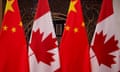 Canadian and Chinese flags.