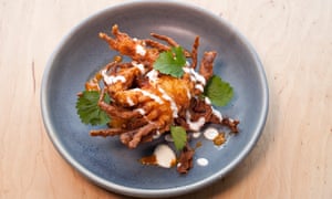 ‘Rich shellfish’: soft-shell crab.