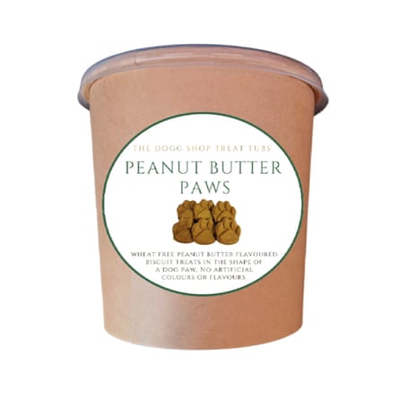 The Dogg Shop Treat Tubs – Peanut Butter Paw Biscuits