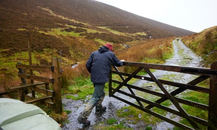 Gavin Bland opens a gate