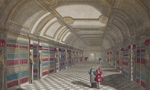 The French revolution proved a boon to book collectors … view of St Genevieve library in Paris.