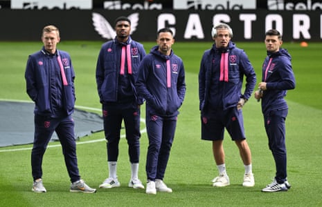 West Ham players at St James’ Park