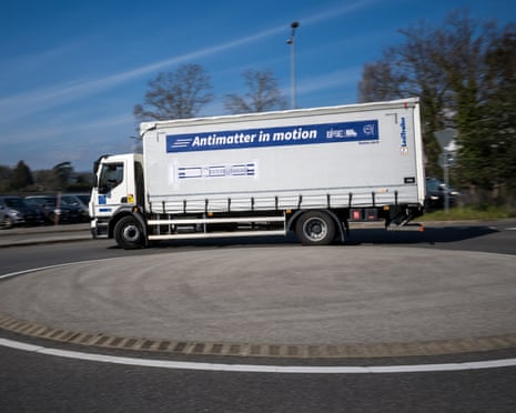 The lorry that transported the antimatter
