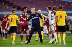 West Ham manager David Moyes after the match.