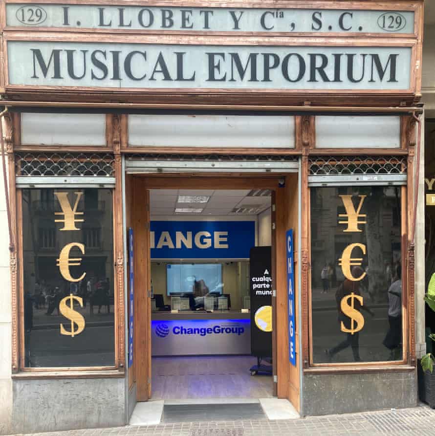 Catalonia plans law to protect historic shops as rents soar | Catalonia 1 The Musical Emporium, now a bureau de change