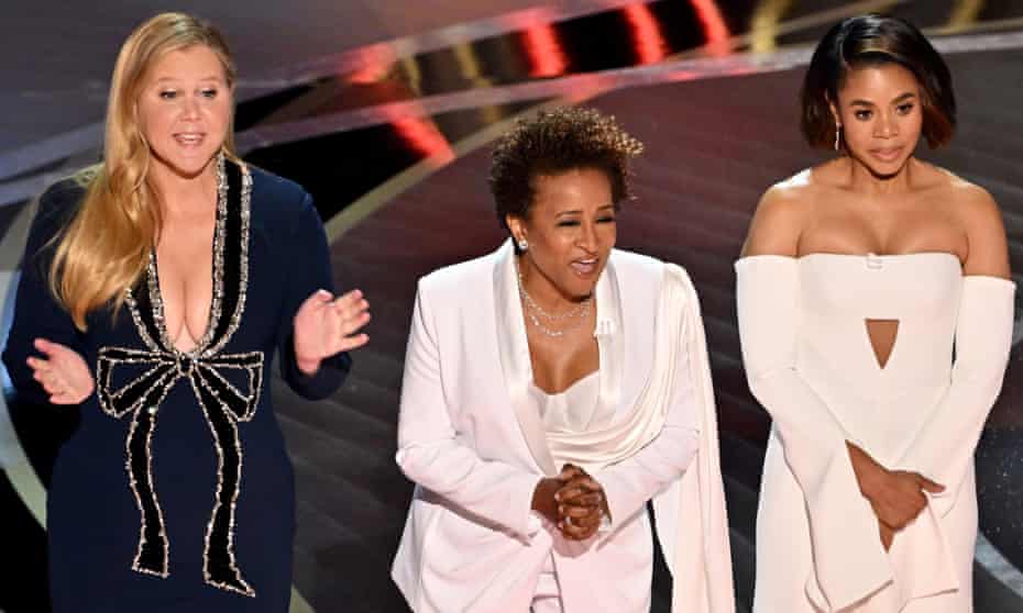 Amy Schumer, Wanda Sykes and Regina Hall at the Oscars on Sunday.