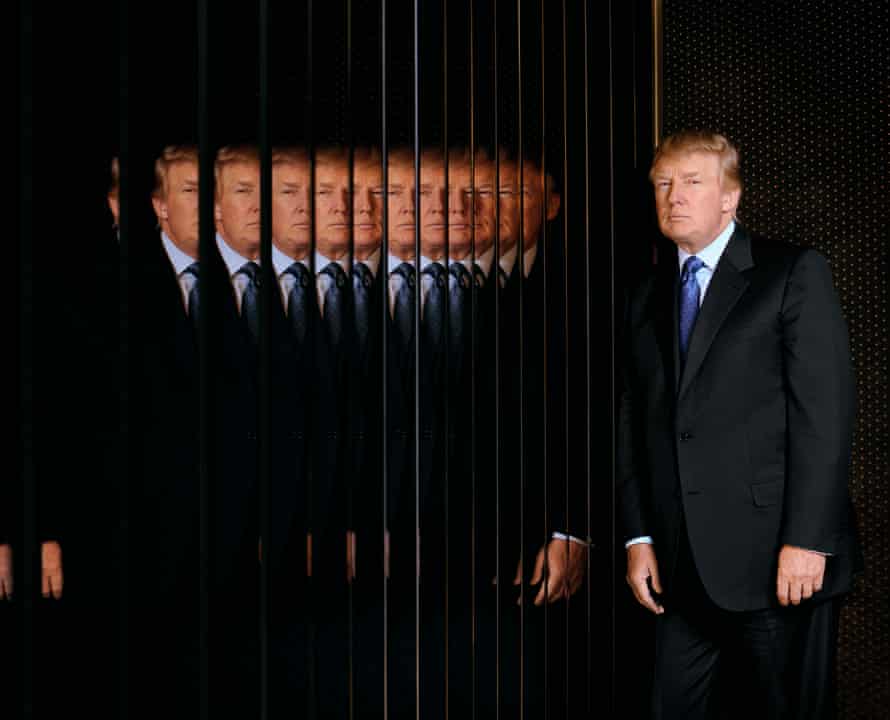 Donald Trump reflected in his New York offices, 2006.