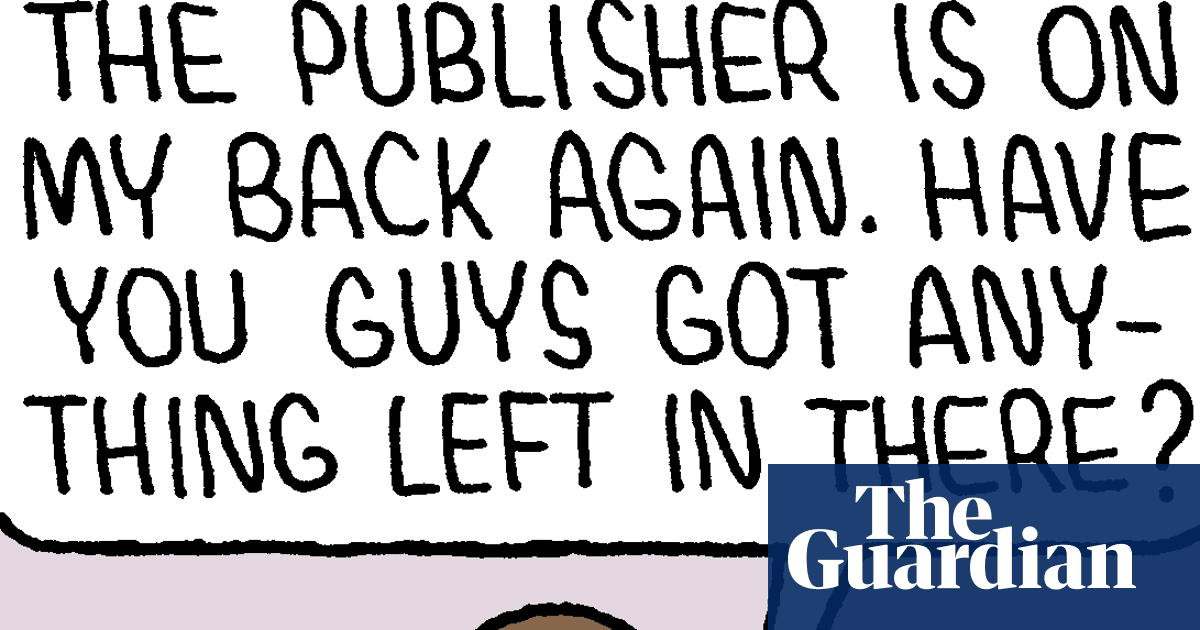 Tom Gauld on the desk of a late, great author – cartoon