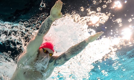 Adam Peaty in the men’s 100m breaststroke.
