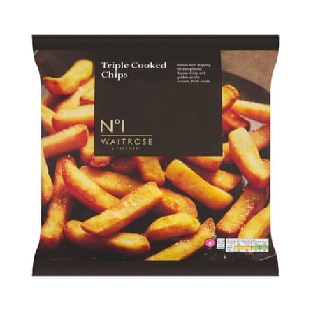 750g container of Waitrose No 1 Frozen triple-cooked chips.