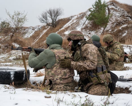 civilians receive military training in Kharkiv in 2024.