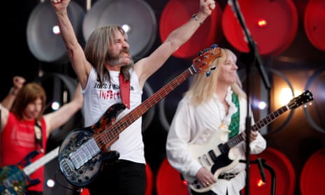 Spinal Tap performing during the Live Earth concert at Wembley Stadium in London in 2007.
