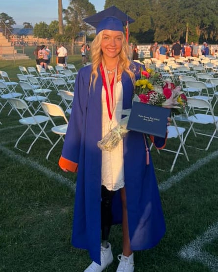 Addison went back to school in September 2022, and graduated eight months later.