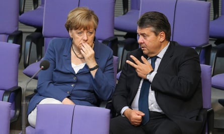 Angela Merkel and Sigmar Gabriel
