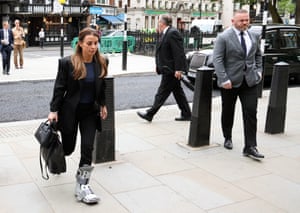 Coleen and Wayne Rooney arrive at the Royal Courts of Justice in London, UK. The online spat between England footballers’ wives Rebekah Vardy and Coleen Rooney over leaks to a tabloid newspaper has reached court